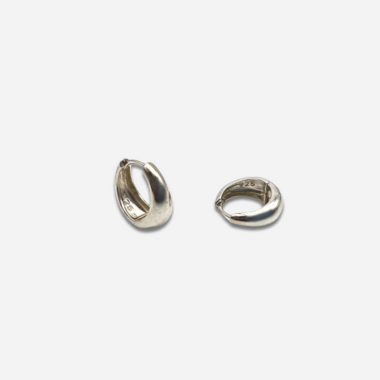 BRISA Silver Hoop Earrings